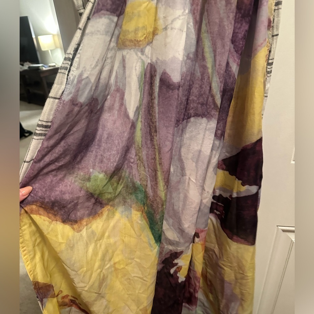 Aratta Silent Journey Plaid Duster Shirt Maxi Dress XS - Picture 5 of 5